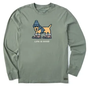 Men's Warmly Dressed Rocket Long Sleeve Crusher Tee Life is Good