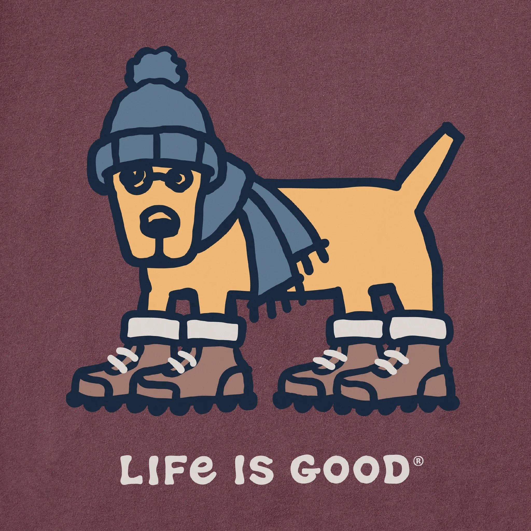 Men's Warmly Dressed Rocket Long Sleeve Crusher Tee Life is Good