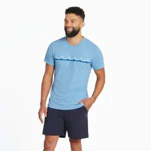 Men's Waves on Waves Textured Slub Tee Life is Good
