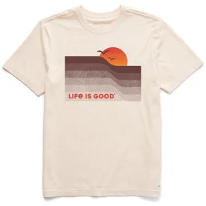 Men's Wavy Sunset Short Sleeve Crusher Tee Life is Good