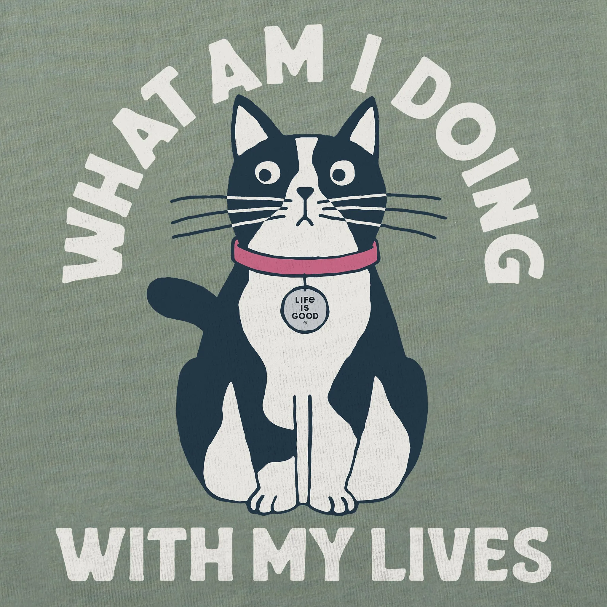 Men's What Am I Doing With My Lives Long Sleeve Crusher Tee Life is Good