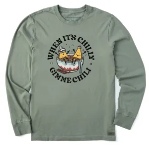 Men's When it's Chilly, Gimme Chili Long Sleeve Crusher Tee Life is Good
