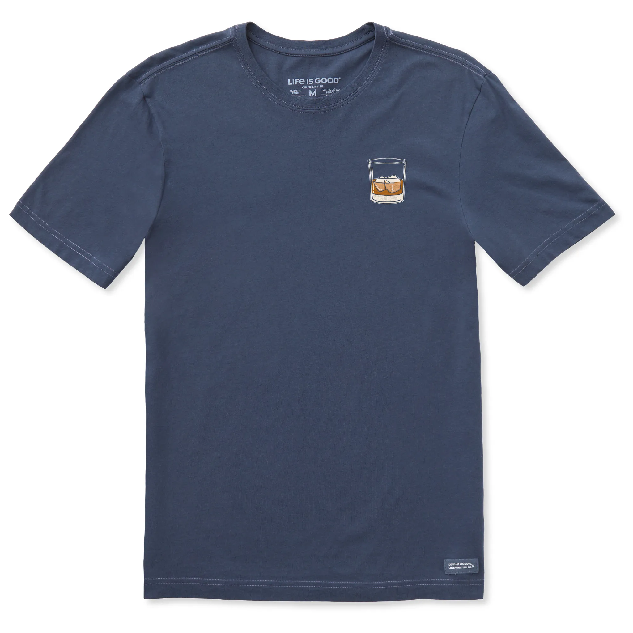 Men's Whiskey Glass Short Sleeve Crusher-LITE Slim Fit Tee Life is Good