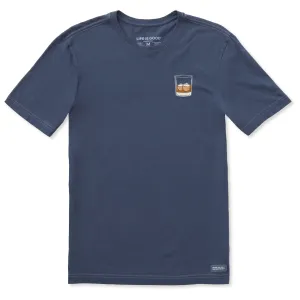 Men's Whiskey Glass Short Sleeve Crusher-LITE Slim Fit Tee Life is Good