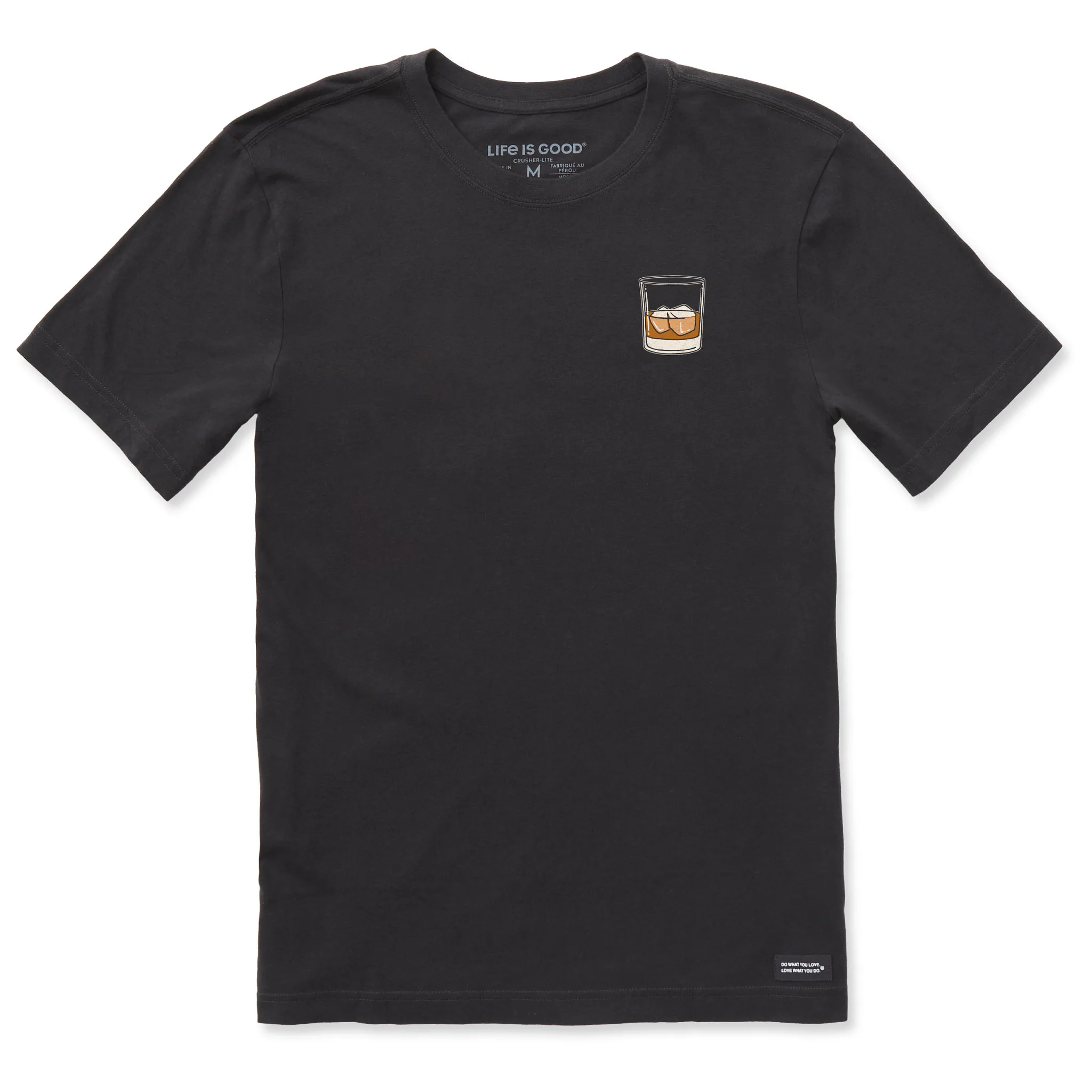 Men's Whiskey Glass Short Sleeve Crusher-LITE Slim Fit Tee Life is Good