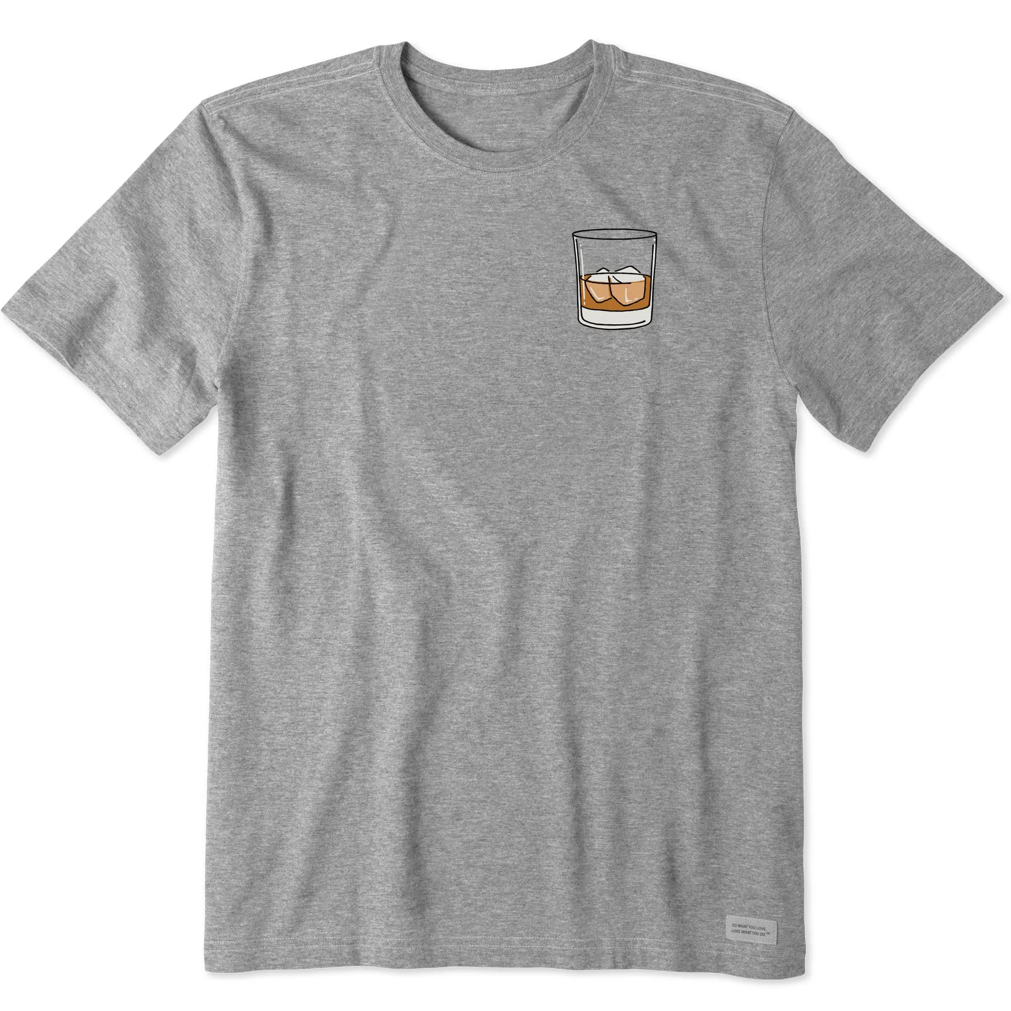 Men's Whiskey Glass Short Sleeve Crusher Tee Life is Good