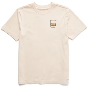 Men's Whiskey Glass Short Sleeve Crusher Tee Life is Good