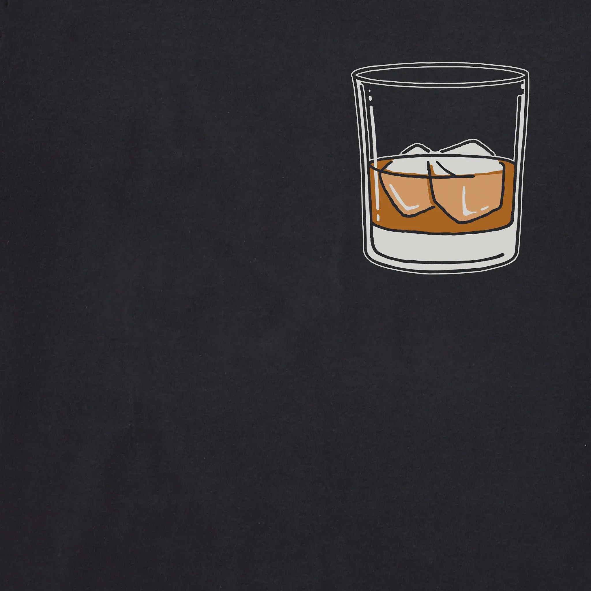 Men's Whiskey Glass Short Sleeve Crusher Tee Life is Good