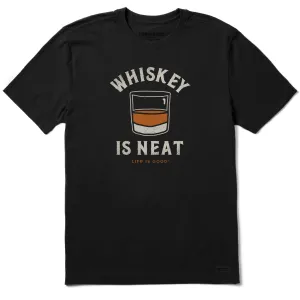Men's Whiskey is Neat Short Sleeve Crusher Tee Life is Good
