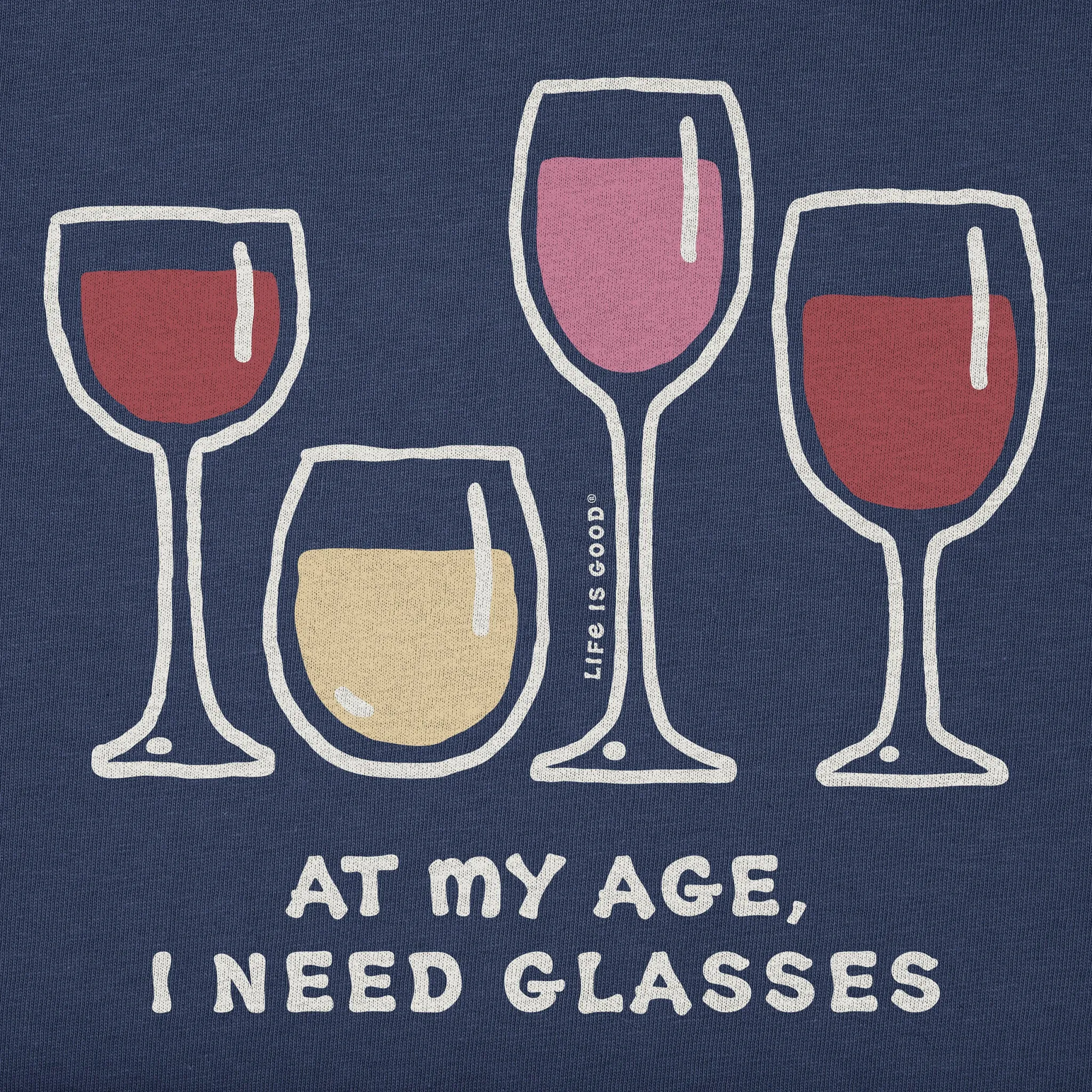 Men's Wine Glasses Short Sleeve Tee Life is Good