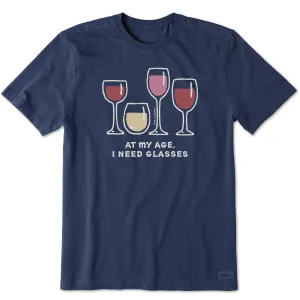 Men's Wine Glasses Short Sleeve Tee Life is Good