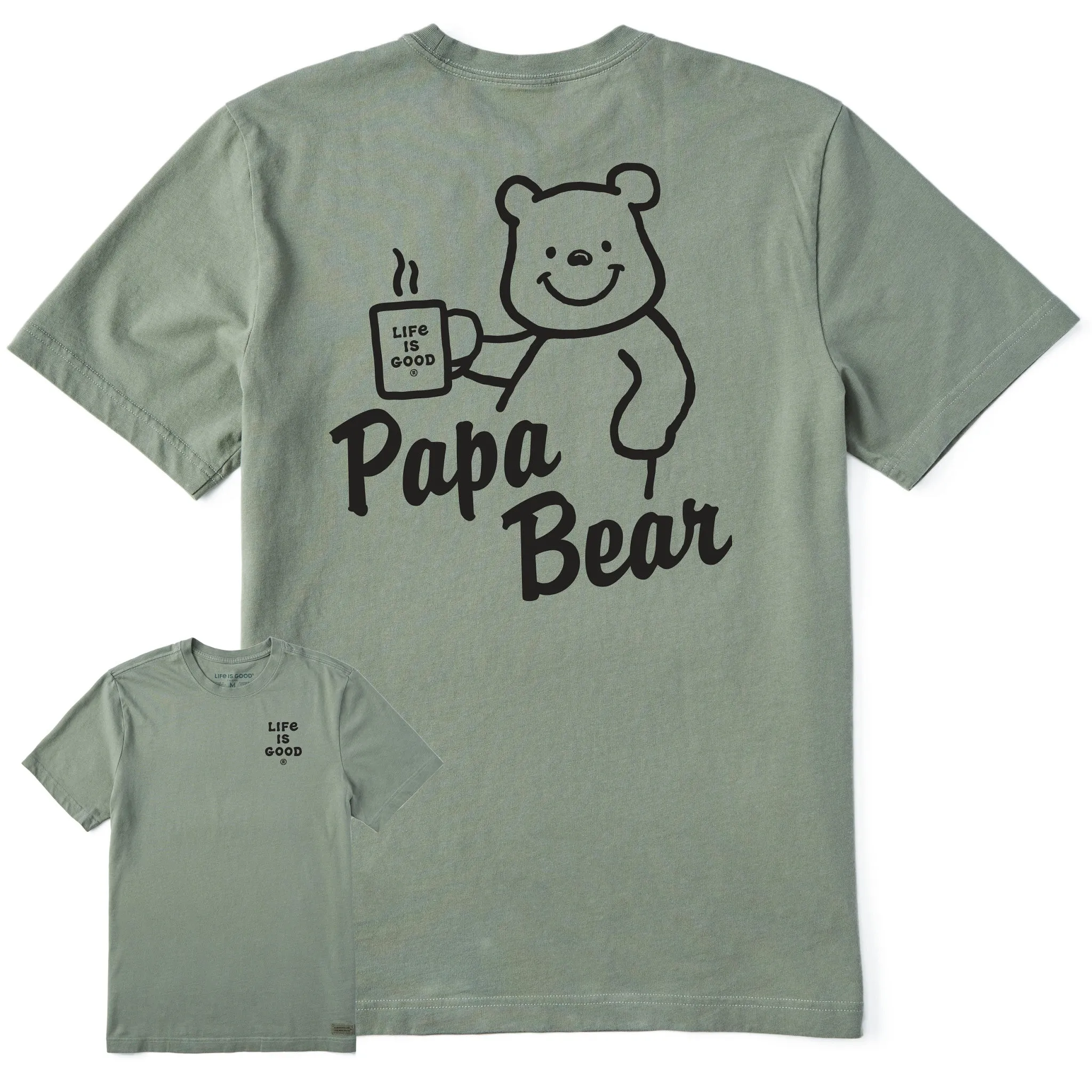 Men's Winnie Papa Bear Coffee Short Sleeve Tee Life is Good