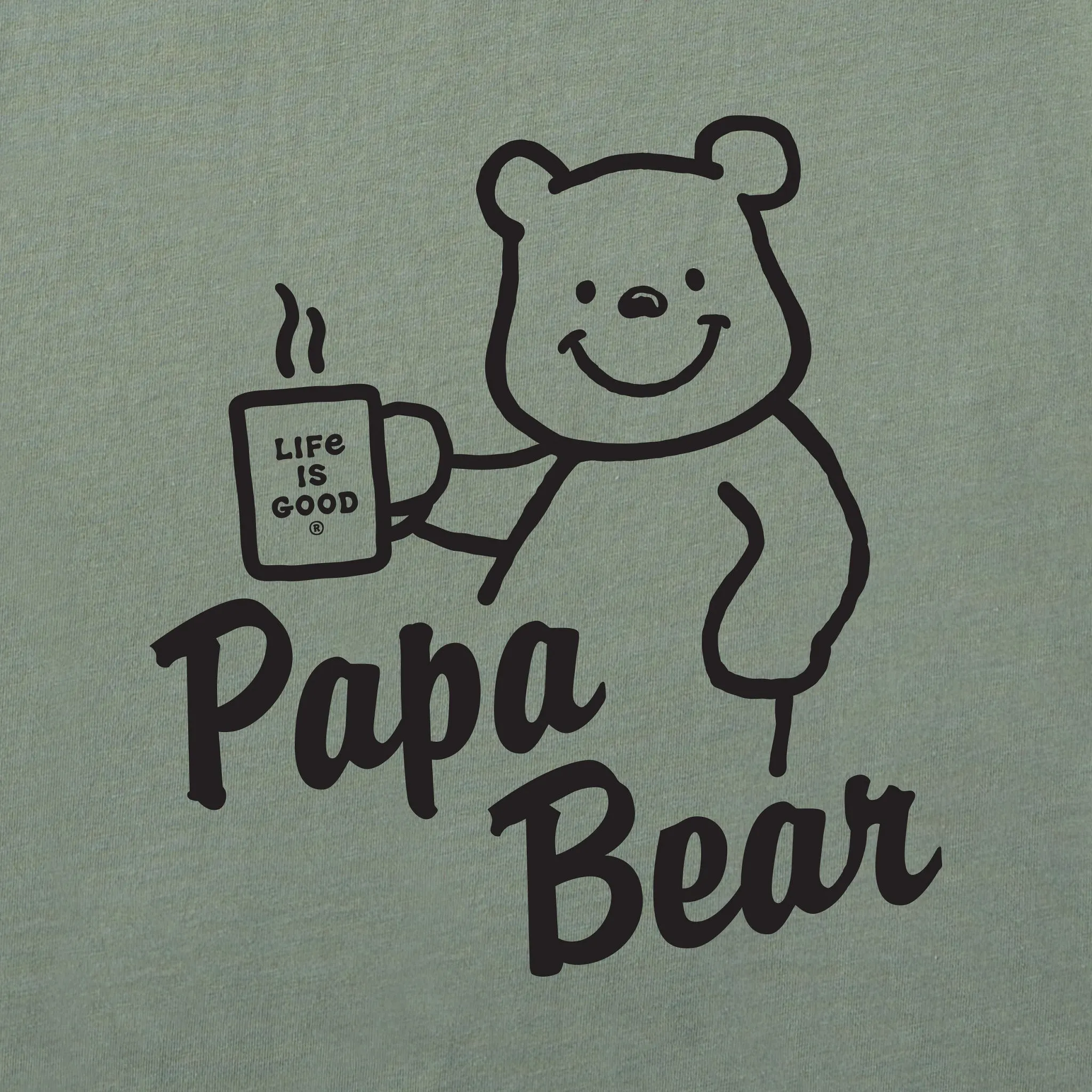 Men's Winnie Papa Bear Coffee Short Sleeve Tee Life is Good