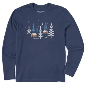 Men's Winter Cabins Fox Long Sleeve Crusher Tee Life is Good