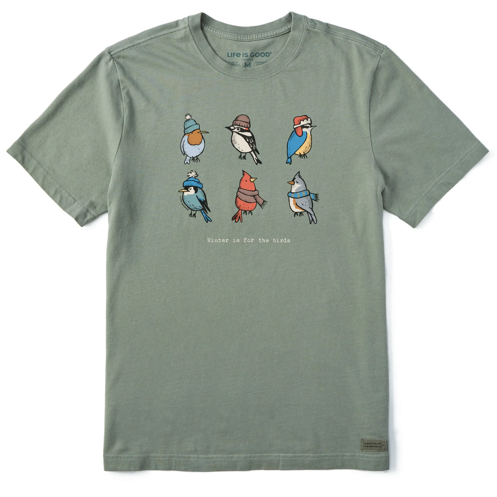 Men's Winter is for the Birds Grid Short Sleeve Crusher Tee Life is Good