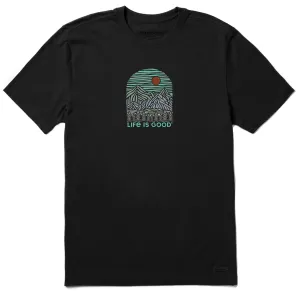 Men's Woodblock Mountain Mini Short Sleeve Crusher Tee Life is Good