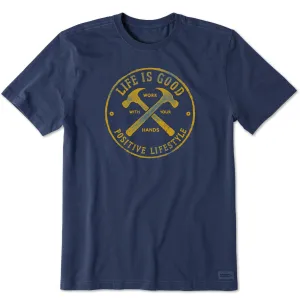 Men's Work With Your Hands Hammers Short Sleeve Crusher Tee Life is Good