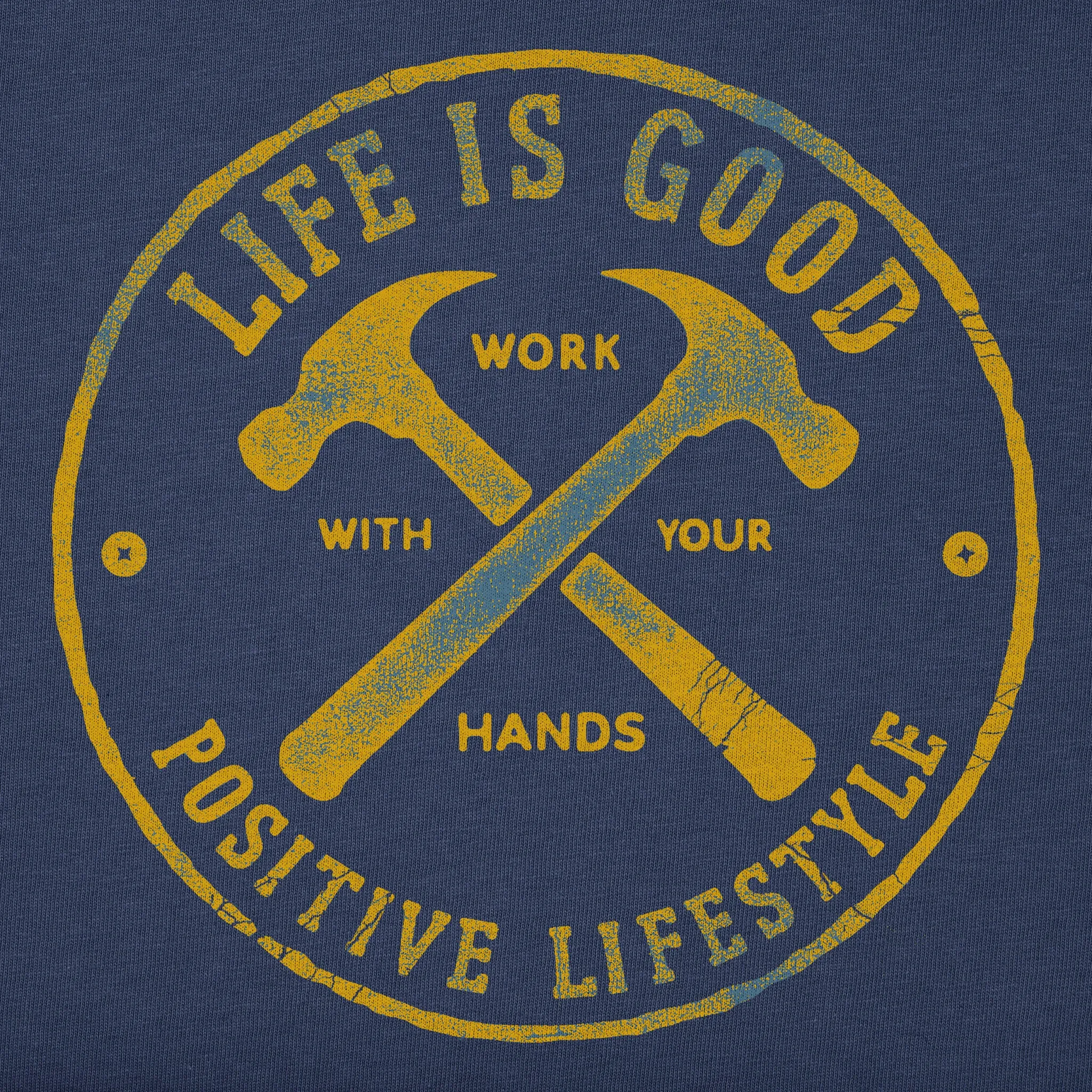 Men's Work With Your Hands Hammers Short Sleeve Crusher Tee Life is Good