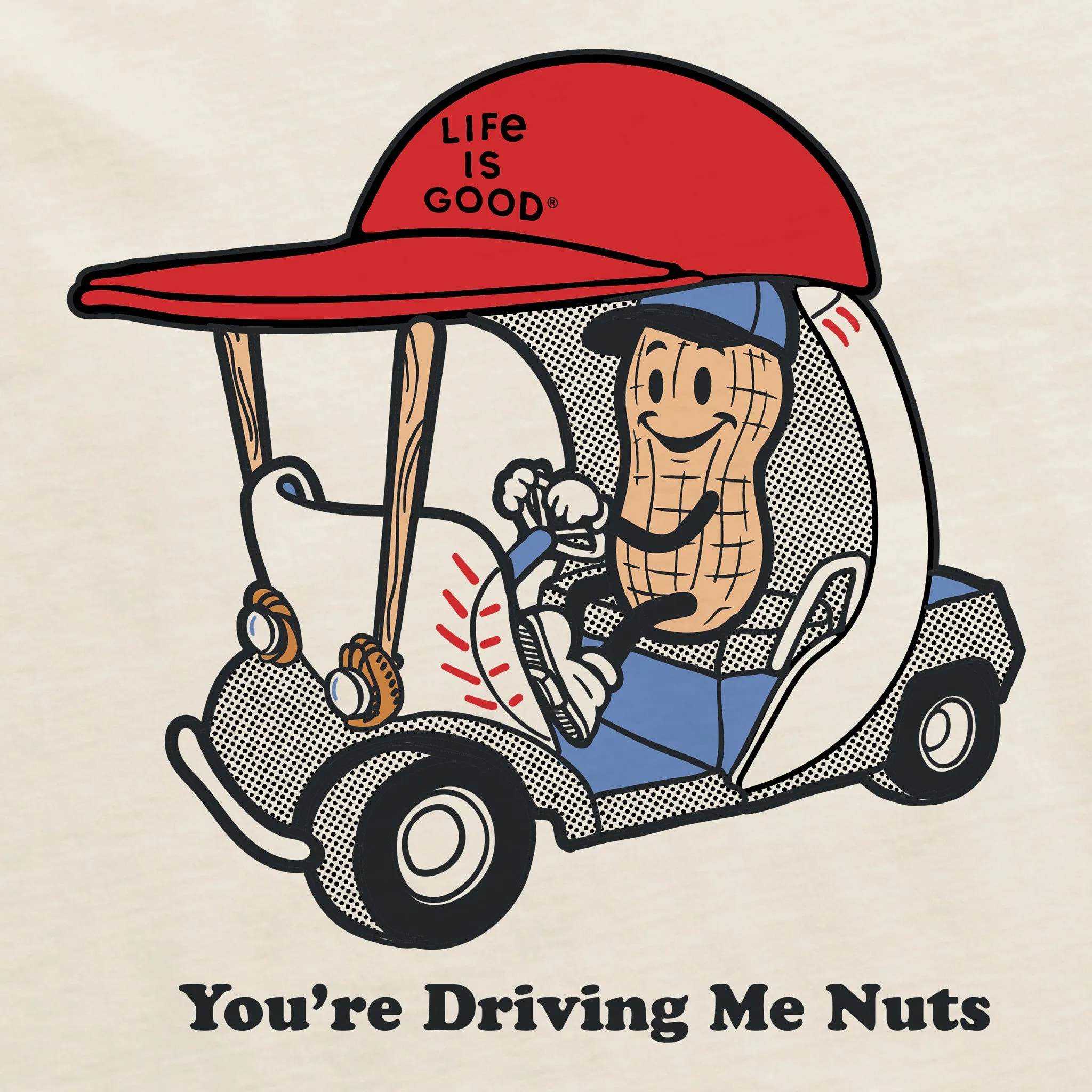 Men's You're Driving Me Nuts Short Sleeve Crusher Tee Life is Good