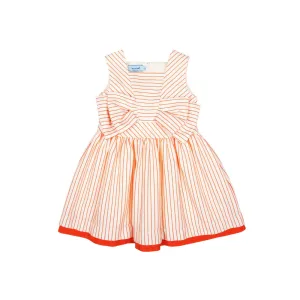 Mimisol Kids Girl's Cream Striped Cotton Dress