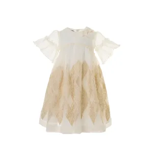 Mimisol Kids Girl's Gold Dress Gold