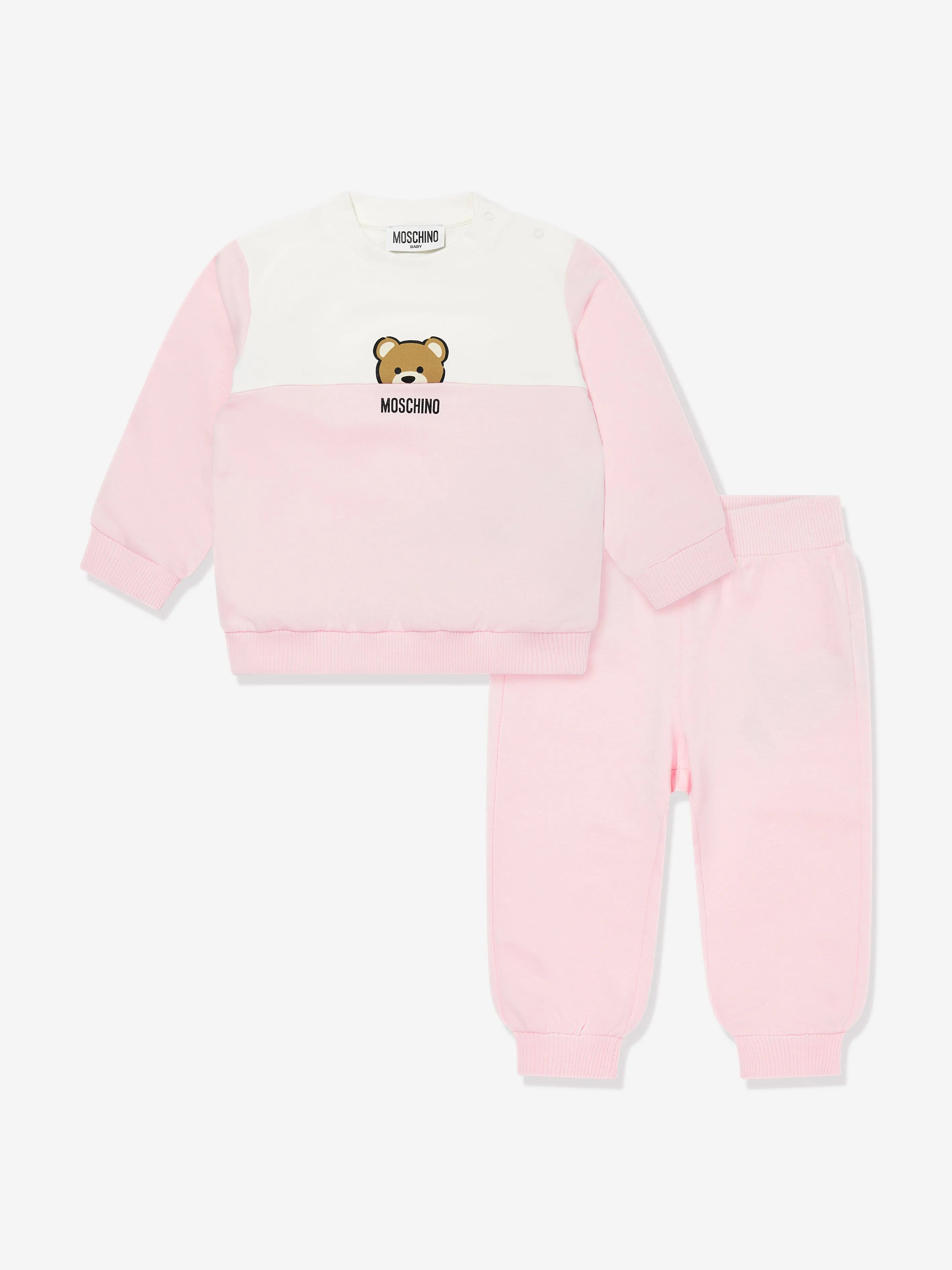 Moschino Baby Girls Teddy Bear Tracksuit in Pink