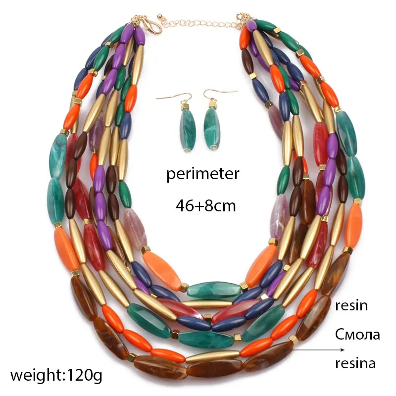 Multi Layer Colored Bead Necklace Set Anna Kay Co