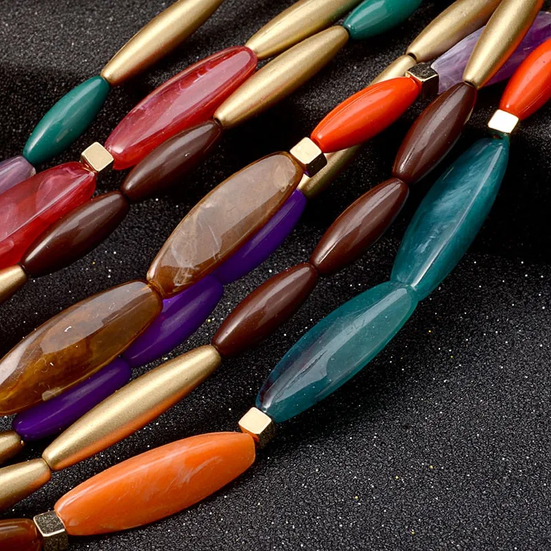 Multi Layer Colored Bead Necklace Set Anna Kay Co