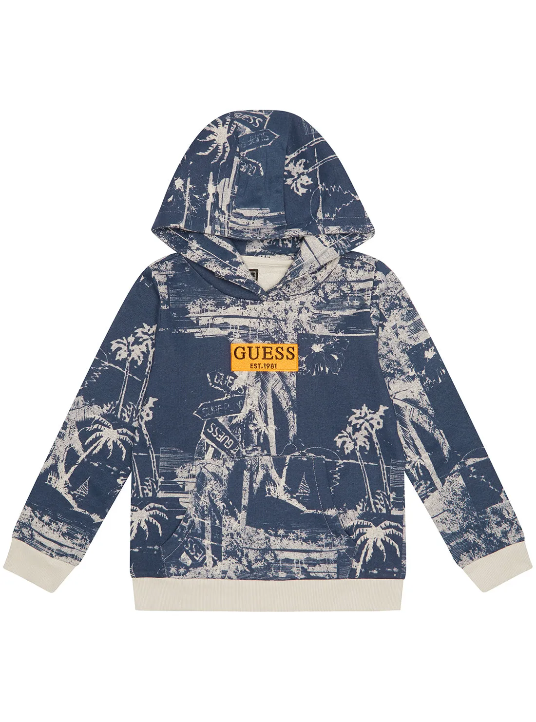 Navy Hooded Long Sleeve Jumper (2-7) Guess