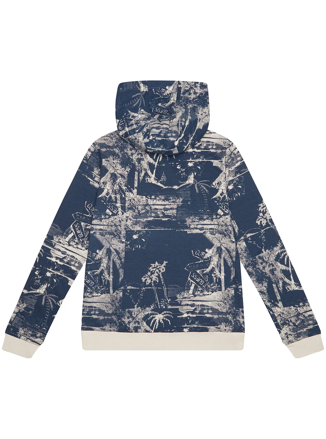 Navy Hooded Long Sleeve Jumper (7-16) Guess