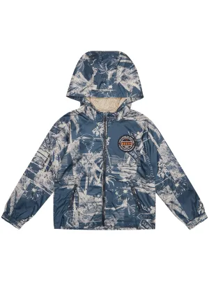 Navy Island Print Windbreaker (2-7) Guess