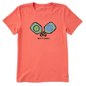 New Life is Good Women's Keep out Simple Pickleball Tee