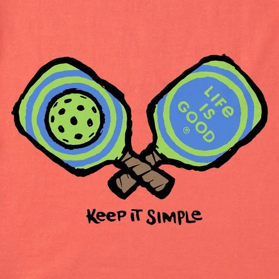 New Life is Good Women's Keep out Simple Pickleball Tee