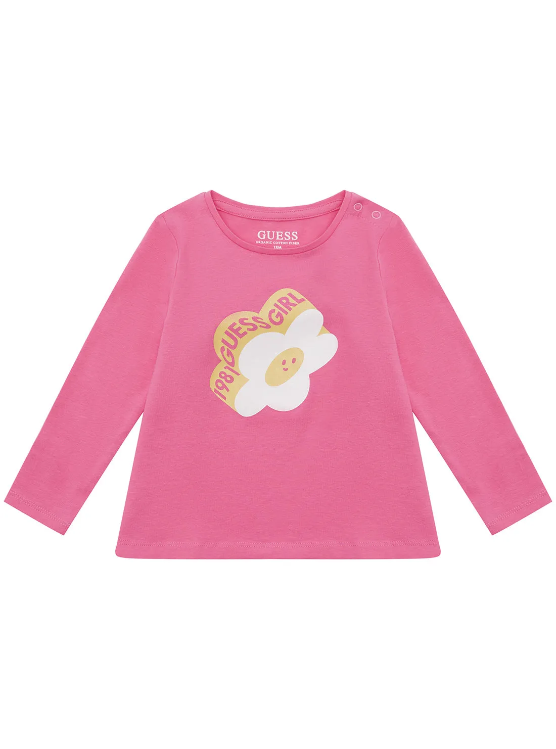 Pink Long Sleeve Top (0-12M) Guess