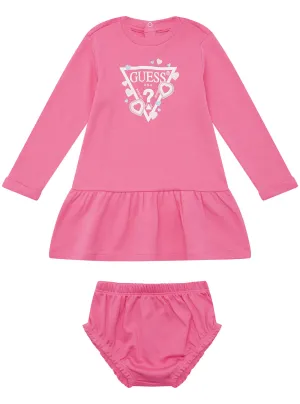 Pink Long Sleeves and Panties Set (0-12M) Guess