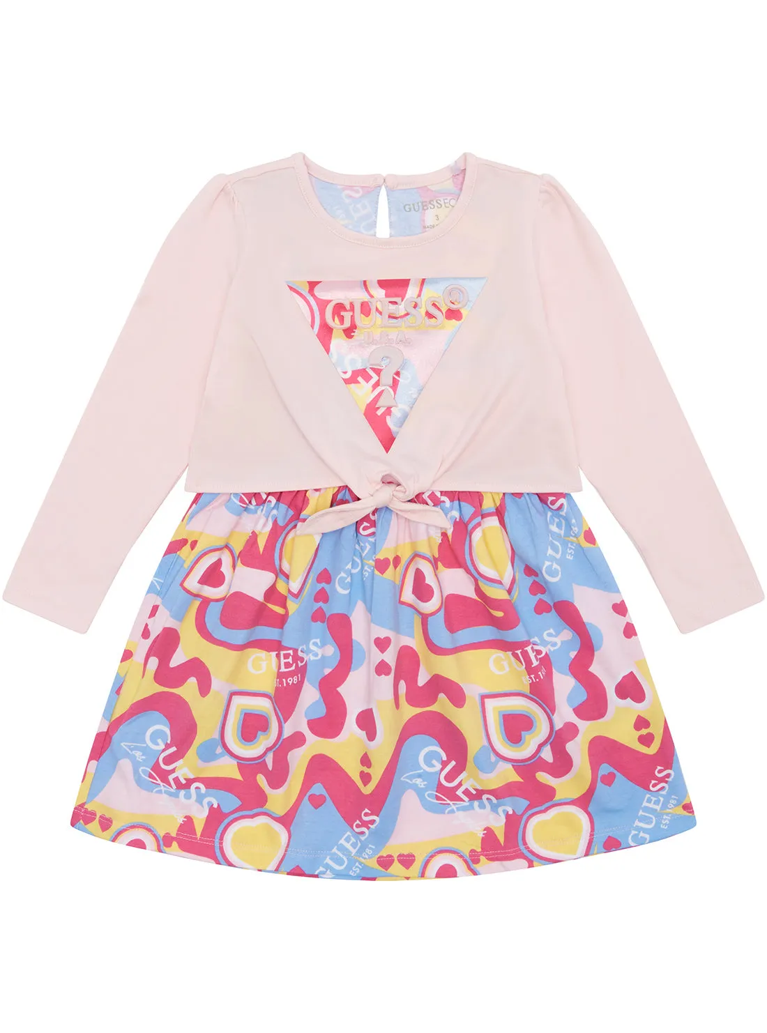 Pink Stretch Jersey Dress (2-7) Guess
