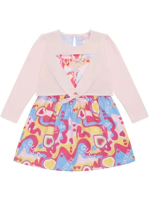 Pink Stretch Jersey Dress (2-7) Guess