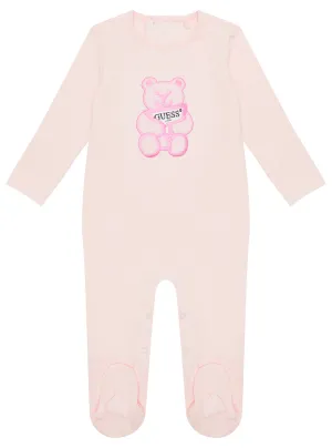 Pink Stretch Jersey Overall (0-12M) Guess
