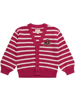Red Long Sleeve Stripe Cardigan (2-7) Guess