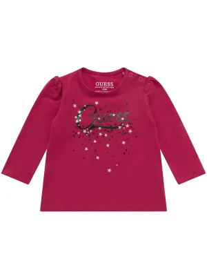 Red Long Sleeve T-Shirt (0-12M) Guess