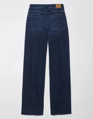 Reformation AE Dreamy Drape Stretch Super High-Waisted Baggy Wide-Leg Jean