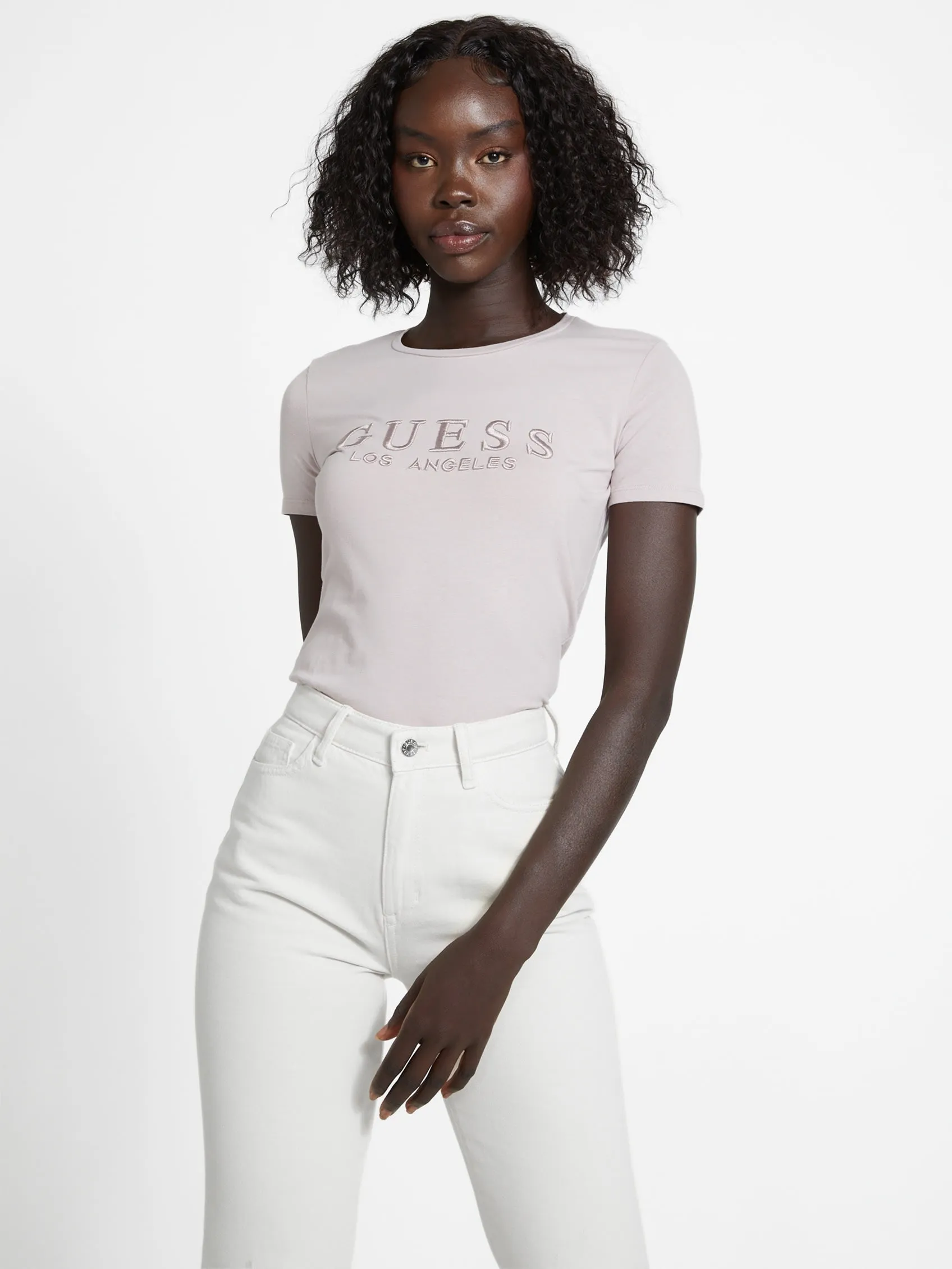 Reformation Lizza Embroidered Logo Tee