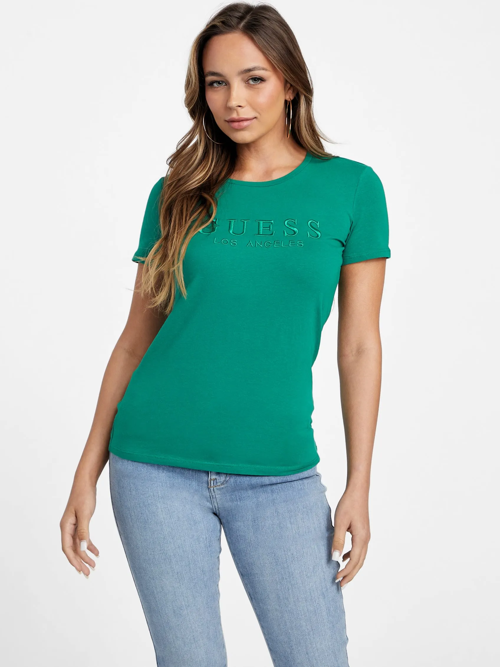 Reformation Lizza Embroidered Logo Tee