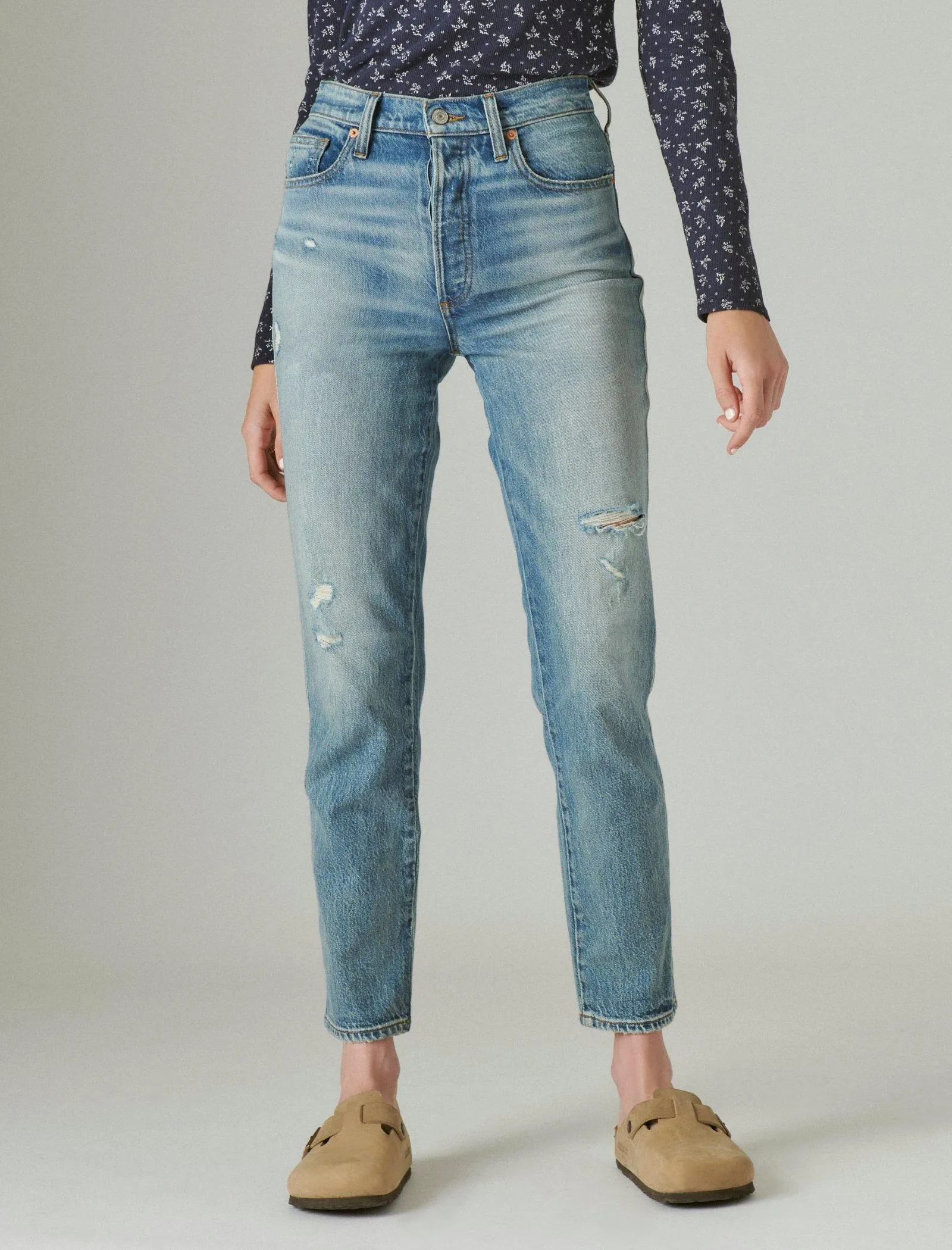 Reformation Lucky Brand Women's High Rise Drew Mom Jean