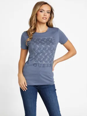Reformation Naty Crewneck Rhinestone Tee