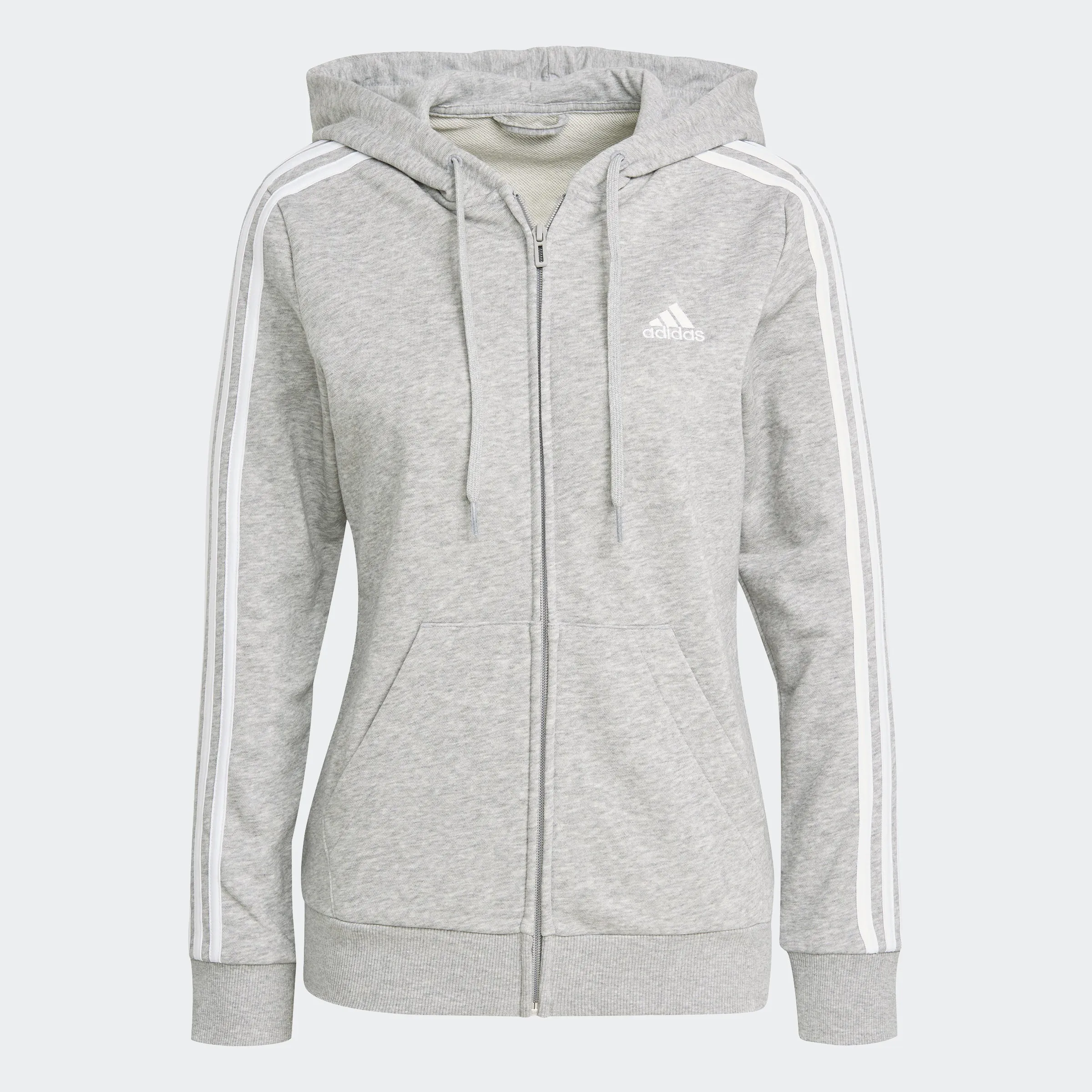 Reformation Women's adidas Essentials French Terry 3-Stripes Full-Zip Hoodie