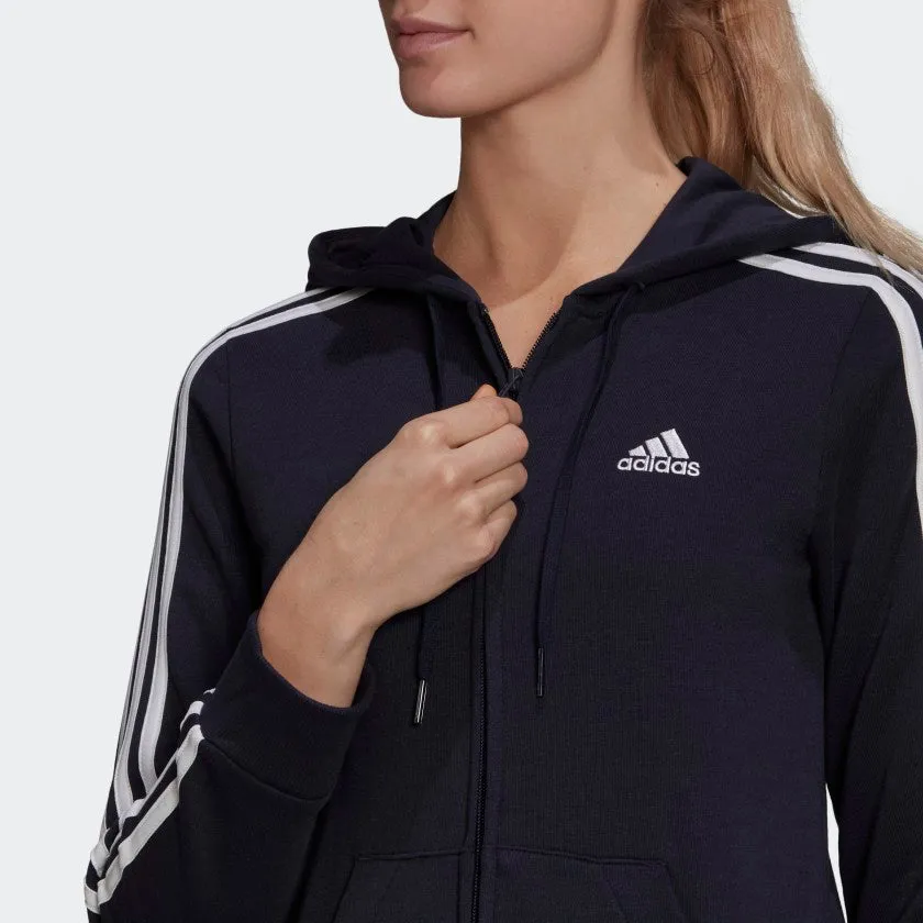 Reformation Women's adidas Essentials French Terry 3-Stripes Full-Zip Hoodie
