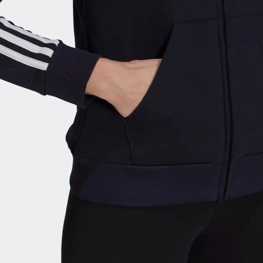 Reformation Women's adidas Essentials French Terry 3-Stripes Full-Zip Hoodie