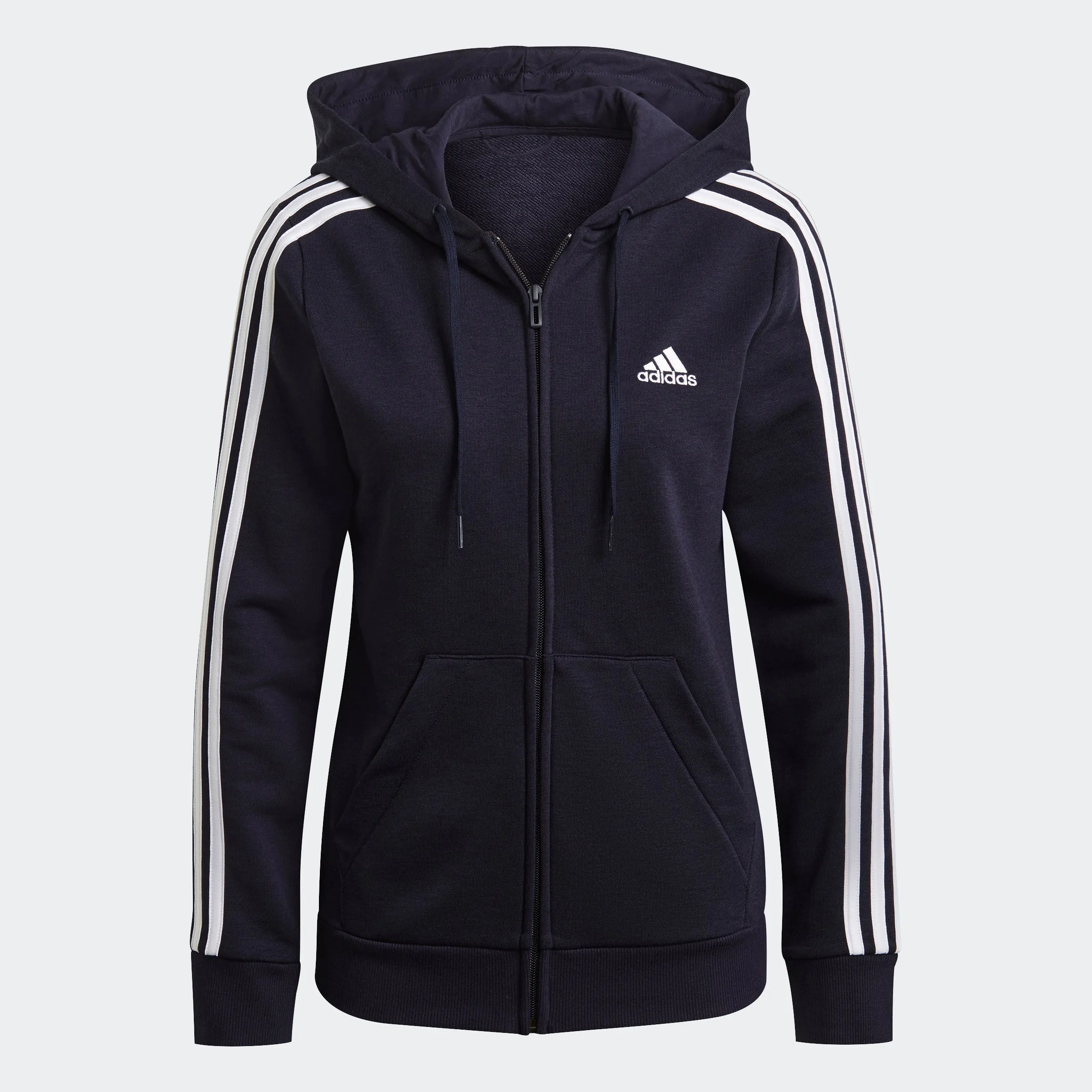 Reformation Women's adidas Essentials French Terry 3-Stripes Full-Zip Hoodie