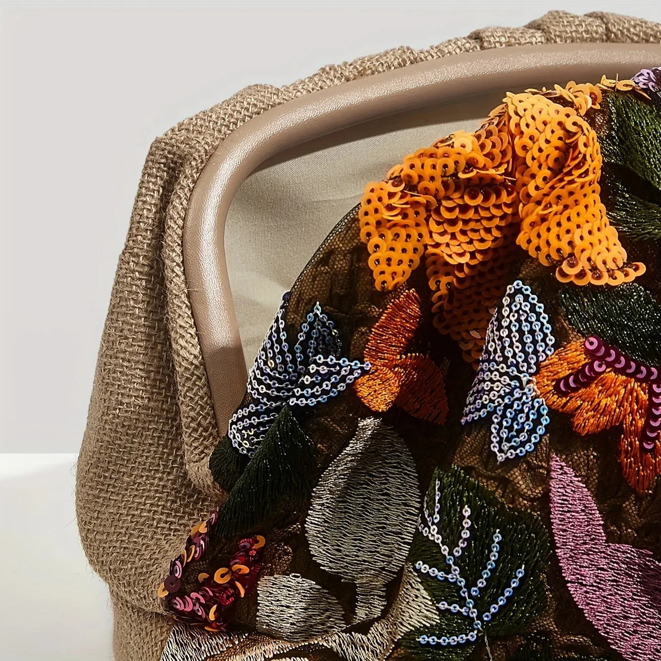 Retro Orange Beaded Clutch Bag Anna Kay Co